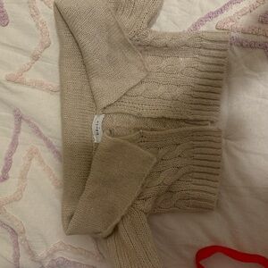 Elegant Beige Knit Cardigan